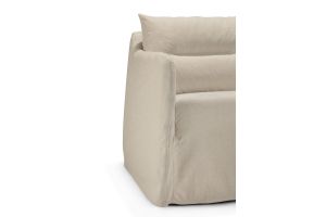 WEAVE LOUNGE CHAIR - BONE FABRIC - SWIVEL 21416 80 x 87 x 75 CM