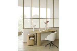 UNDA OFFICE CHAIR SALT WITH WHEELS 50700 61 x 58 x 77/87 CM