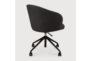 UNDA OFFICE CHAIR CHARCOAL FABRIC WITH WHEELS - 50698 61 x 58 x 77/87 CM