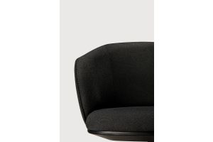 UNDA OFFICE CHAIR CHARCOAL FABRIC WITH WHEELS - 50698 61 x 58 x 77/87 CM