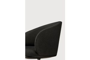 UNDA OFFICE CHAIR CHARCOAL FABRIC WITH WHEELS - 50698 61 x 58 x 77/87 CM