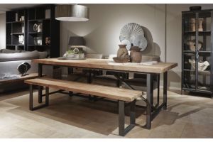 Rustieke teak salontafel