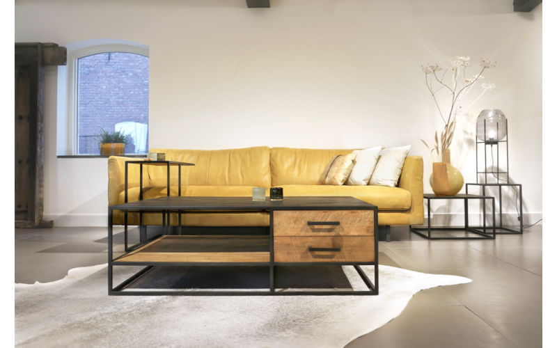 STEEL Coffee Table met 2 lades 120 x 75 x 40 cm
120 x 75 x 40 cm