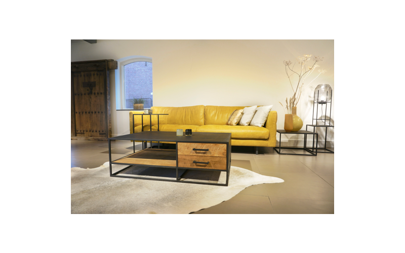 STEEL Coffee Table met 2 lades 120 x 75 x 40 cm
120 x 75 x 40 cm