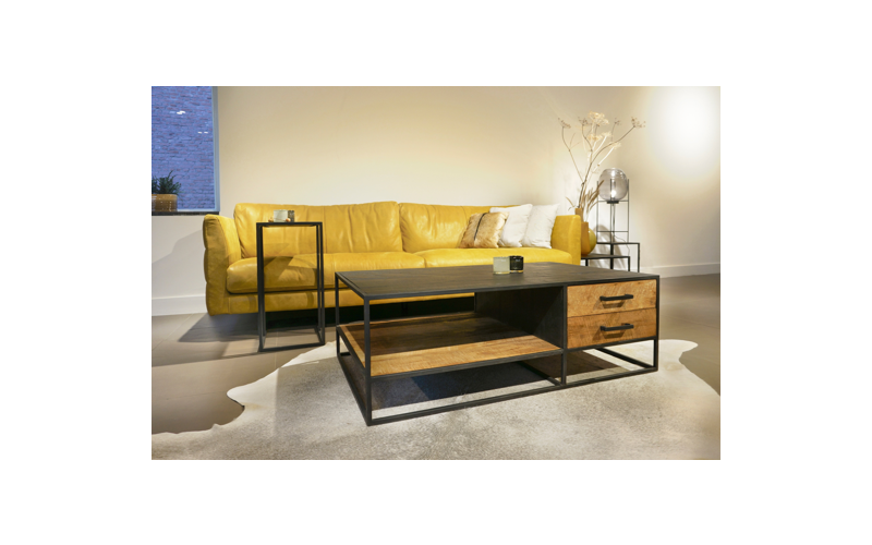 STEEL Coffee Table met 2 lades 120 x 75 x 40 cm
120 x 75 x 40 cm