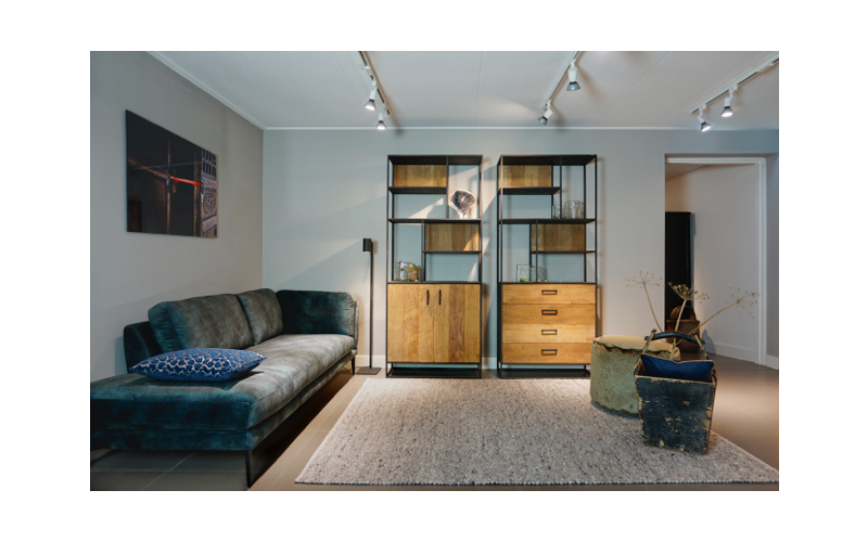 STEEL Open Kast met 2 deuren 90 x 40 x 210 cm 
90 x 40 x 210 cm 