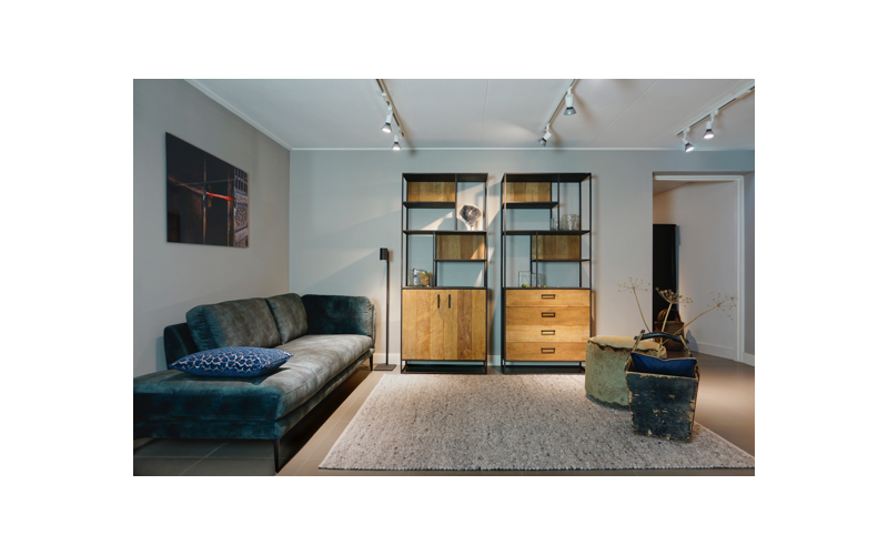 STEEL Open Kast met 4 Lades 90 x 40 x 210 cm
90 x 40 x 210 cm 