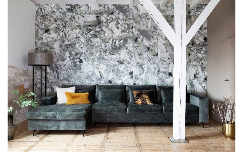 Indian Pashmina 4-zits armleuning rechts + longchair 95 armleuning links (387x170x100cm)