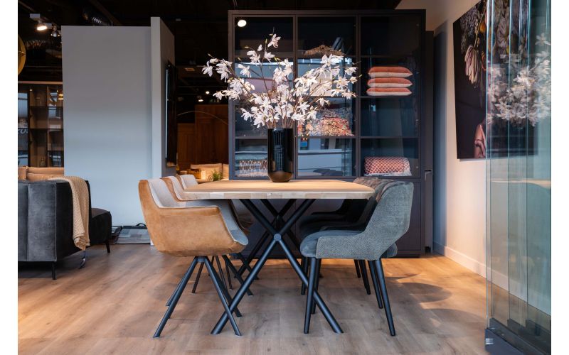 Panorama Ovaal Visgraat eiken tafel