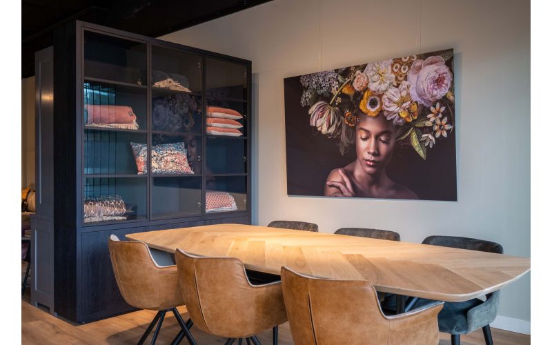 Panorama Ovaal Visgraat eiken tafel