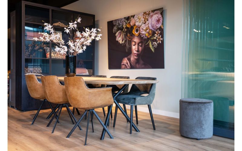 Panorama Ovaal Visgraat eiken tafel