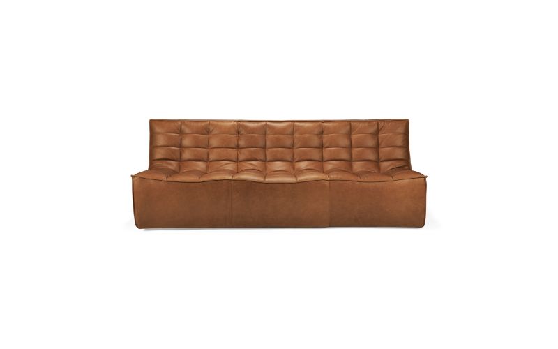 ETHNICRAFT N701 SOFA-3 SEATER-OLD SADDLE 210x91x76