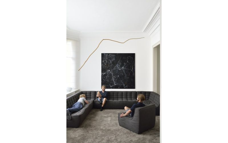 ETHNICRAFT N701 SOFA - CORNER - DARK GREY 91x91x76 20210