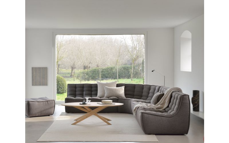 ETHNICRAFT N701 SOFA-3 SEATER-DARK GREY 210x91x76