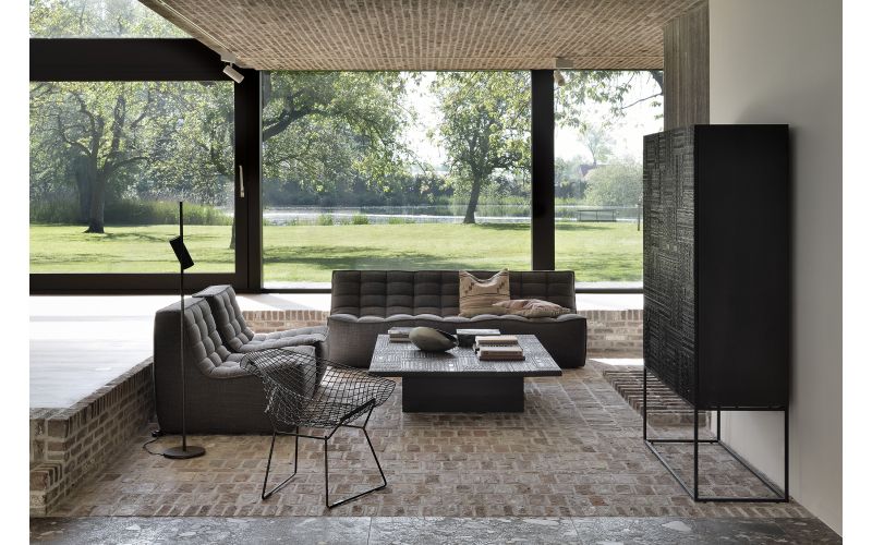 ETHNICRAFT N701 SOFA - 3 SEATER - DARK GREY 210x91x76 20234