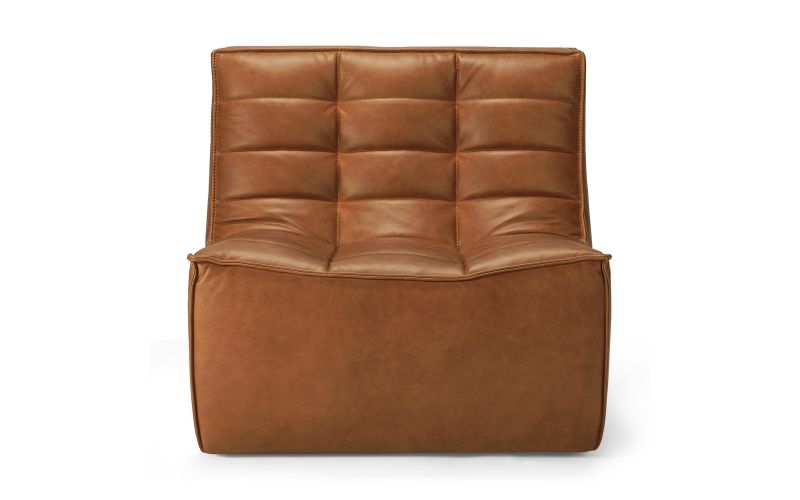 ETHNICRAFT N701 SOFA-1 SEATER-OLD SADDLE 80x91x76