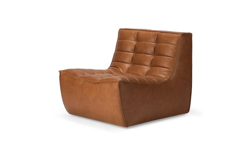 ETHNICRAFT N701 SOFA-1 SEATER-OLD SADDLE 80x91x76