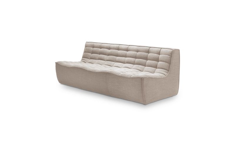 ETHNICRAFT N701 SOFA-3 ZITS-BEIGE 210x91x76