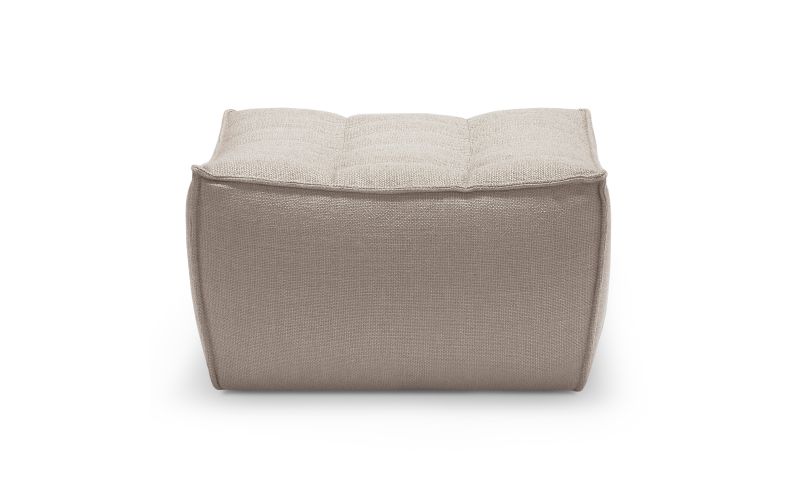 ETHNICRAFT N701 SOFA-FOOTSTOOL-BEIGE 70x70x43
