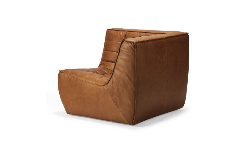 ETHNICRAFT N701 SOFA-CORNER-OLD SADDLE 91x91x76