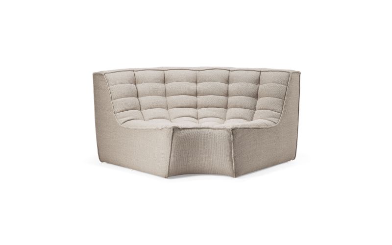 ETHNICRAFT N701 SOFA-ROUND CORNER-BEIGE 120