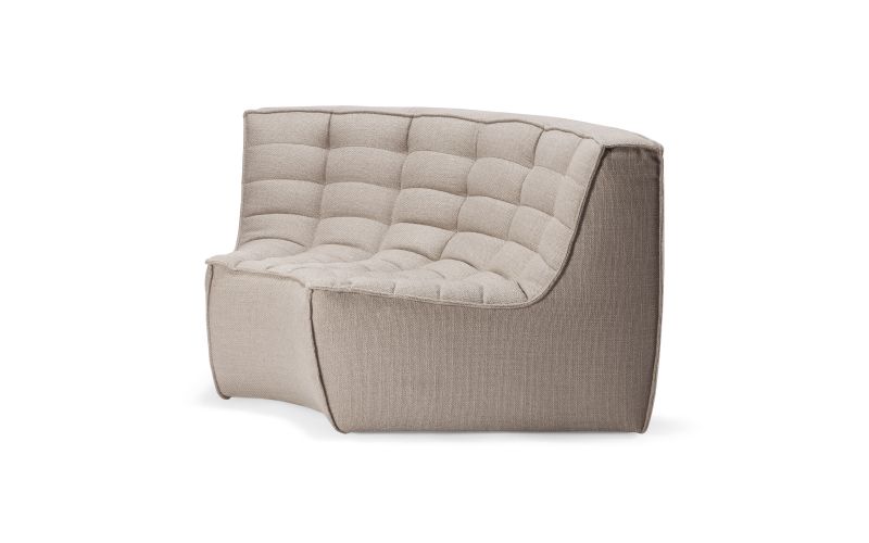 ETHNICRAFT N701 SOFA-ROUND CORNER-BEIGE 120