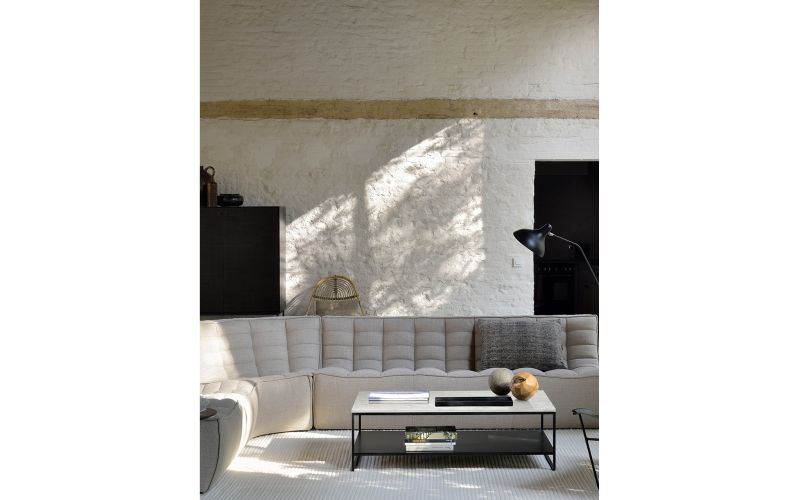 ETHNICRAFT N701 SOFA - ROUND CORNER - BEIGE 120x120x76 20212