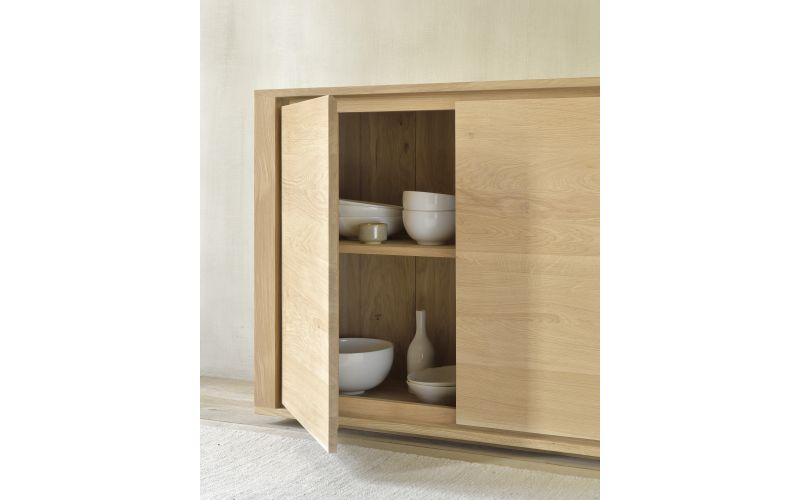 ETHNICRAFT OAK SHADOW SIDEBOARD-5 DOORS 250x45x84