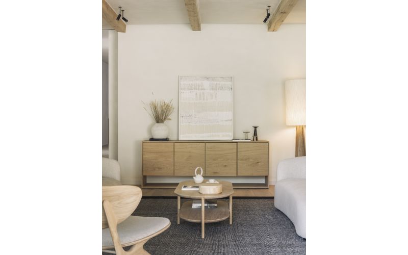 ETHNICRAFT OAK NORDIC SIDEBOARD-4 DOORS 210x45x78 51438