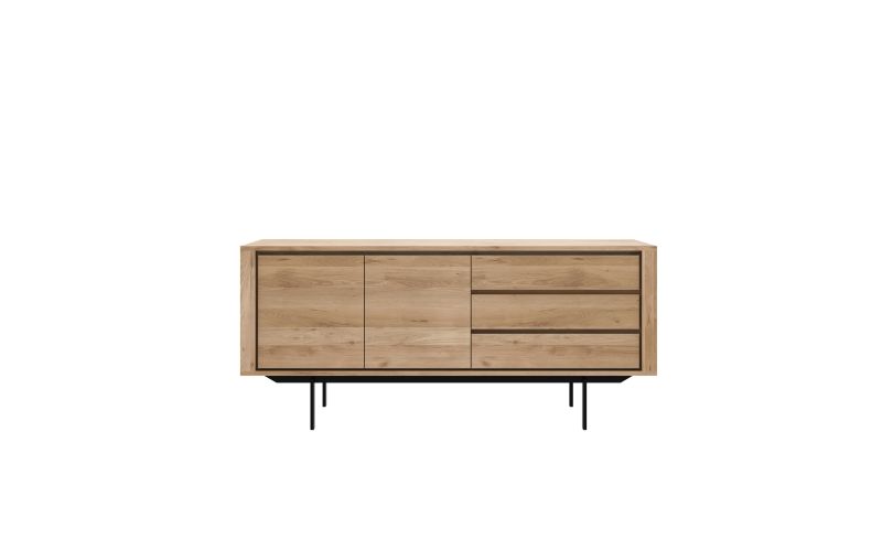 ETHNICRAFT OAK SHADOW SIDEBOARD 2 DOORS-3 DRAWERS