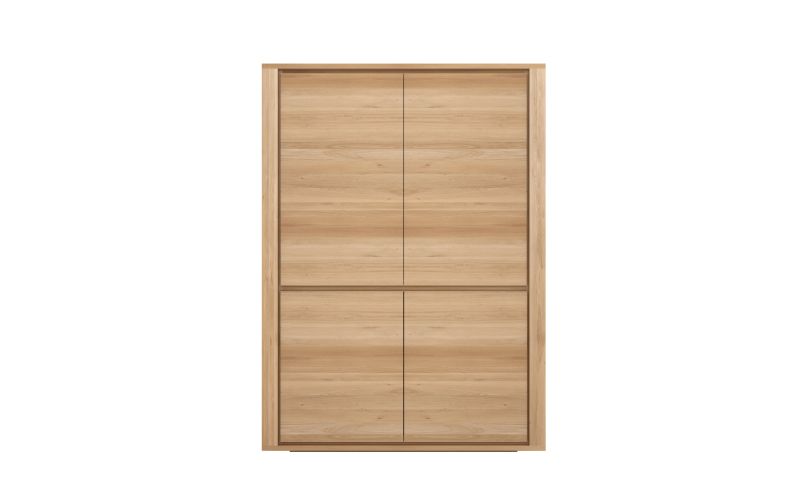 ETHNICRAFT OAK SHADOW CUPBOARD-4 DOORS 115x45x160