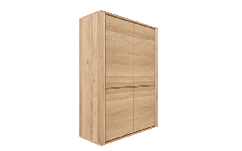 ETHNICRAFT OAK SHADOW CUPBOARD-4 DOORS 115x45x160