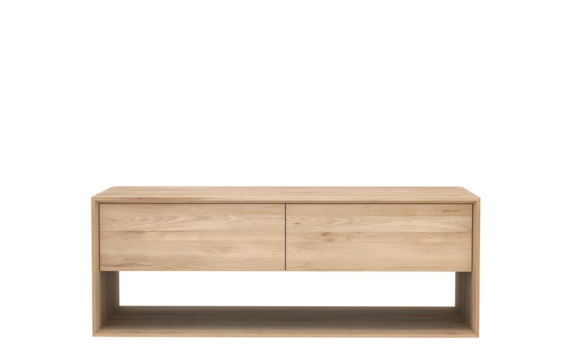 ETHNICRAFT OAK NORDIC TV CUPBOARD 1DOOR-1DRAWER M