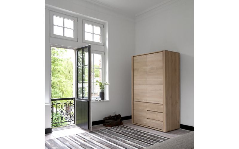 ETHNICRAFT OAK SHADOW DRESSER-3 DOORS & 2 DRAWERS 115x60x200 51185