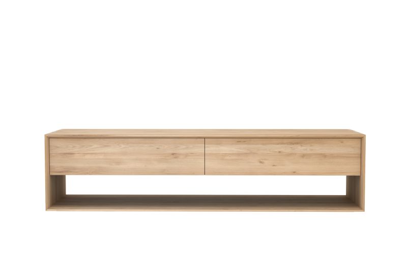 ETHNICRAFT OAK NORDIC TV CUPBOARD 1DOOR-1DRAWER-L 