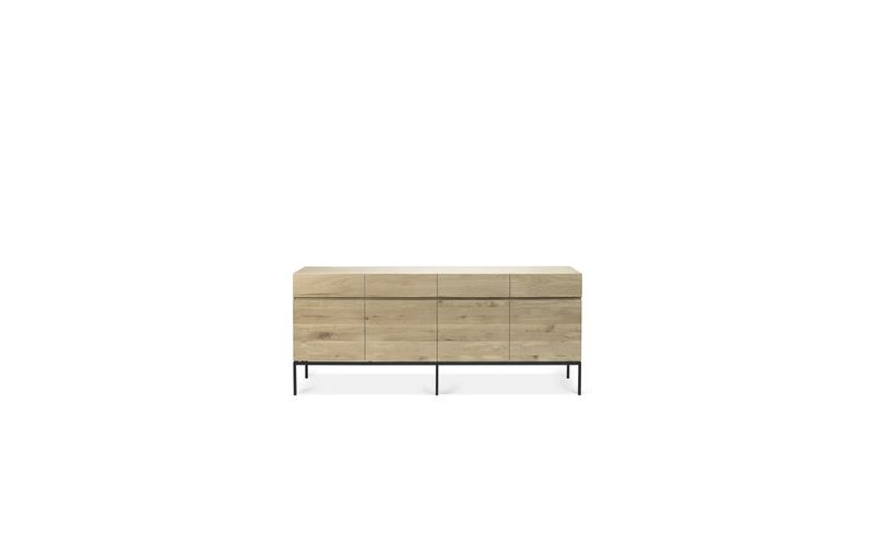 ETHNICRAFT OAK LIGNA SIDEBOARD 4 DOORS-4 DRAWERS