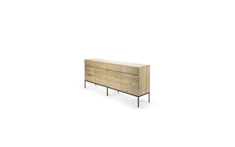 ETHNICRAFT OAK LIGNA SIDEBOARD 4 DOORS-4 DRAWERS
