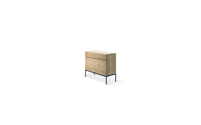ETHNICRAFT OAK LIGNA SIDEBOARD 2 DOORS-2 DRAWERS