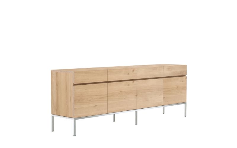 ETHNICRAFT OAK LIGNA SIDEBOARD 4 DOORS-4 DRAWERS 