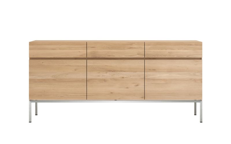 ETHNICRAFT OAK LIGNA SIDEBOARD 3 DOORS-3 DRAWERS