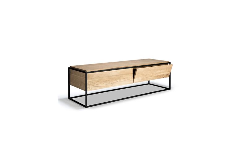 ETHNICRAFT MONOLIT TV CUPBOARD 1 DOOR-1 DRAWER    