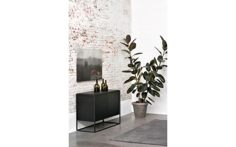 ETHNICRAFT BLACK OAK MONOLIT SIDEBOARD-2 DOORS 110