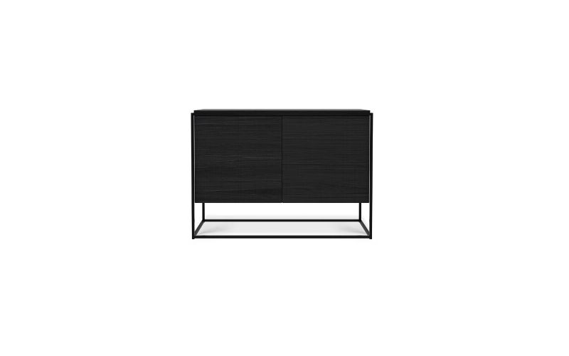 ETHNICRAFT BLACK OAK MONOLIT SIDEBOARD-2 DOORS 110