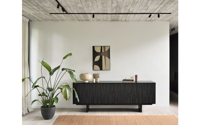 ETHNICRAFT TEAK MOSAIC SIDEBOARD-4DOORS 227x45x82