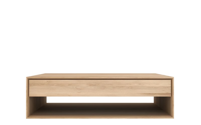 ETHNICRAFT OAK NORDIC COFFEE TABLE-1 DRAWER 120x70