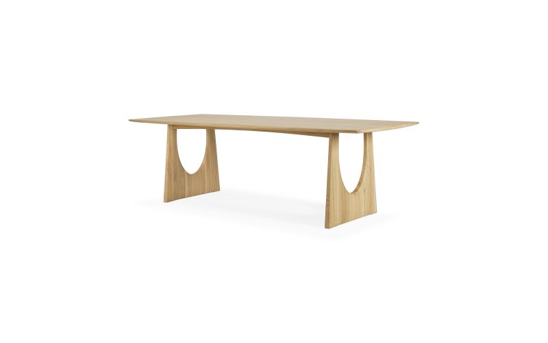 ETHNICRAFT OAK GEOMETRIC DINING TABLE 250x100x76