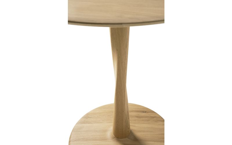 ETHNICRAFT OAK TORSION ROUND DINING TABLE 70x70x76