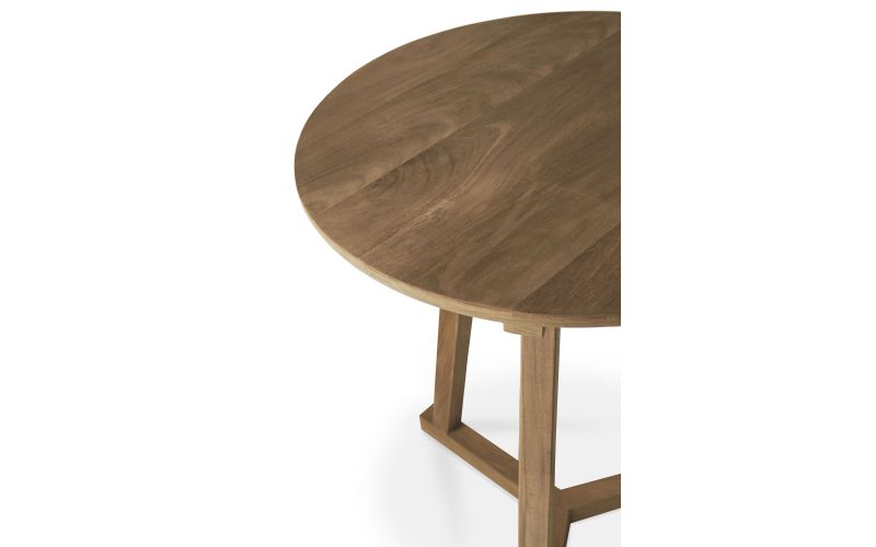 ETHNICRAFT TEAK TRIPOD SIDE TABLE 46x46x56