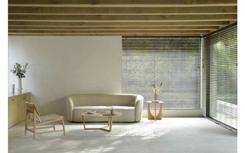 ETHNICRAFT OAK TRIPOD ROUND COFFEE TABLE 96x96x36