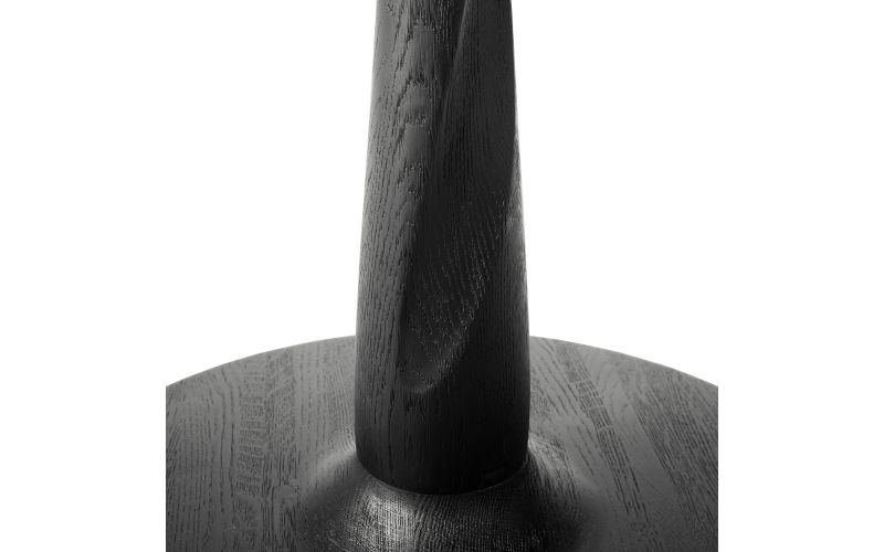 ETHNICRAFT BLACK OAK TORSION ROUND DINING TABLE 90